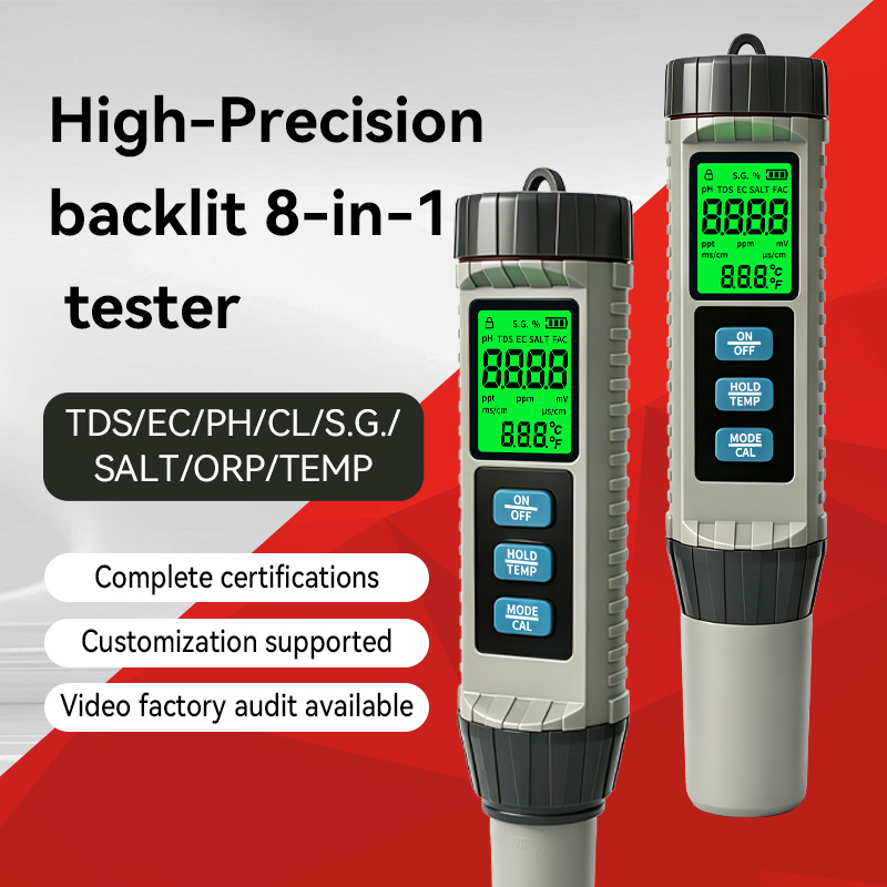 Ph Meter Digital Water Tester - MF-X81 휴대용 다기능 수질 측정기 컬러