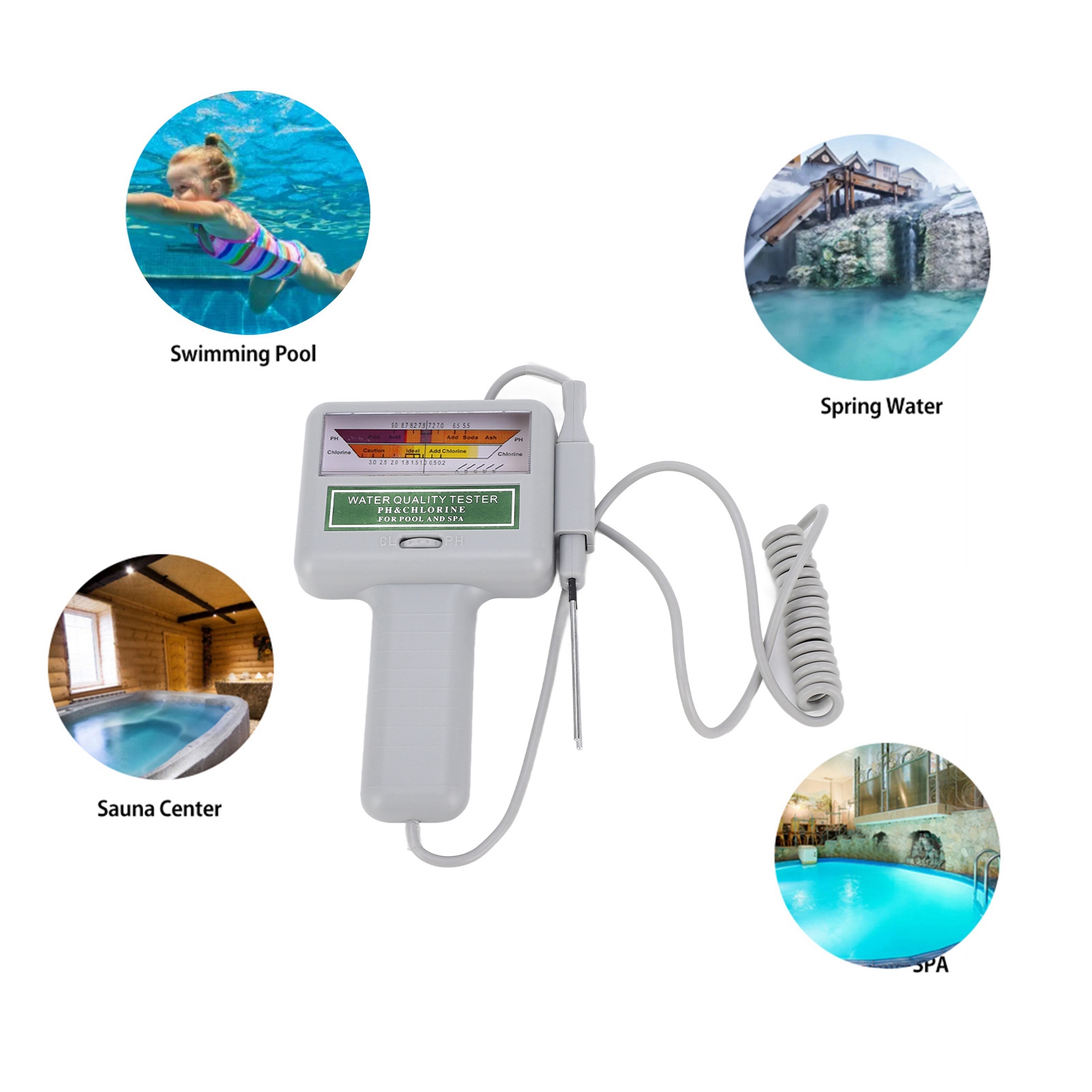 디지털 수영장 물 테스터 pH 염소 측정기 간편 작동  - Ph Meter Digital Water Tester 리뷰 및 가격