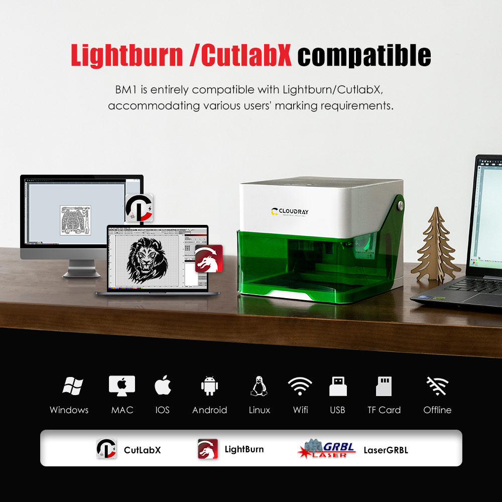 Cloudray 5000mw CNC 미니 레이저 조각기 - Fiber Laser Marking Machine 30W 리뷰 및 가격
