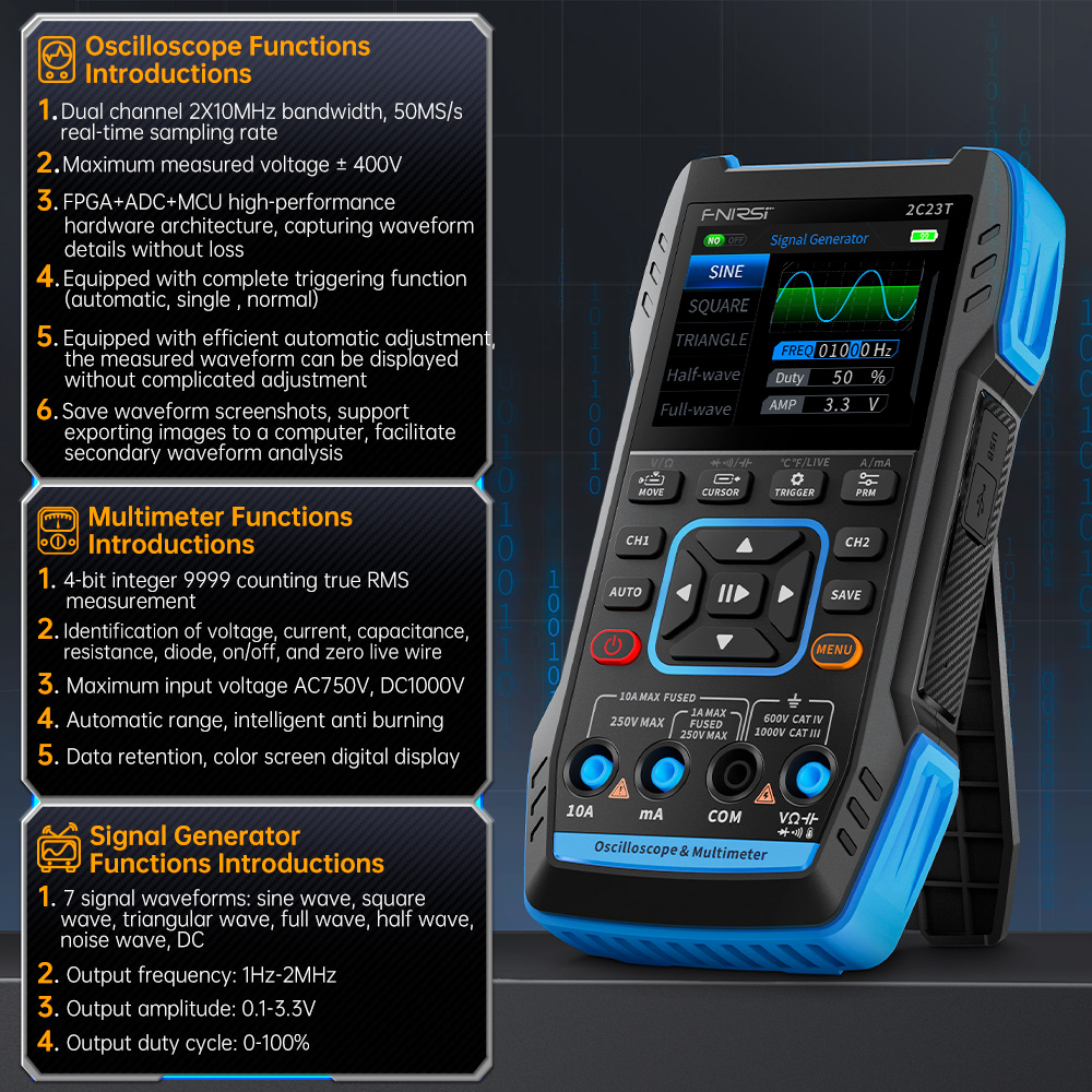 FNIRSI 2C23T 휴대용 디지털 오실로스코프 멀티 - Fnirsi Digital Oscilloscope Handheld 리뷰 및 가격
