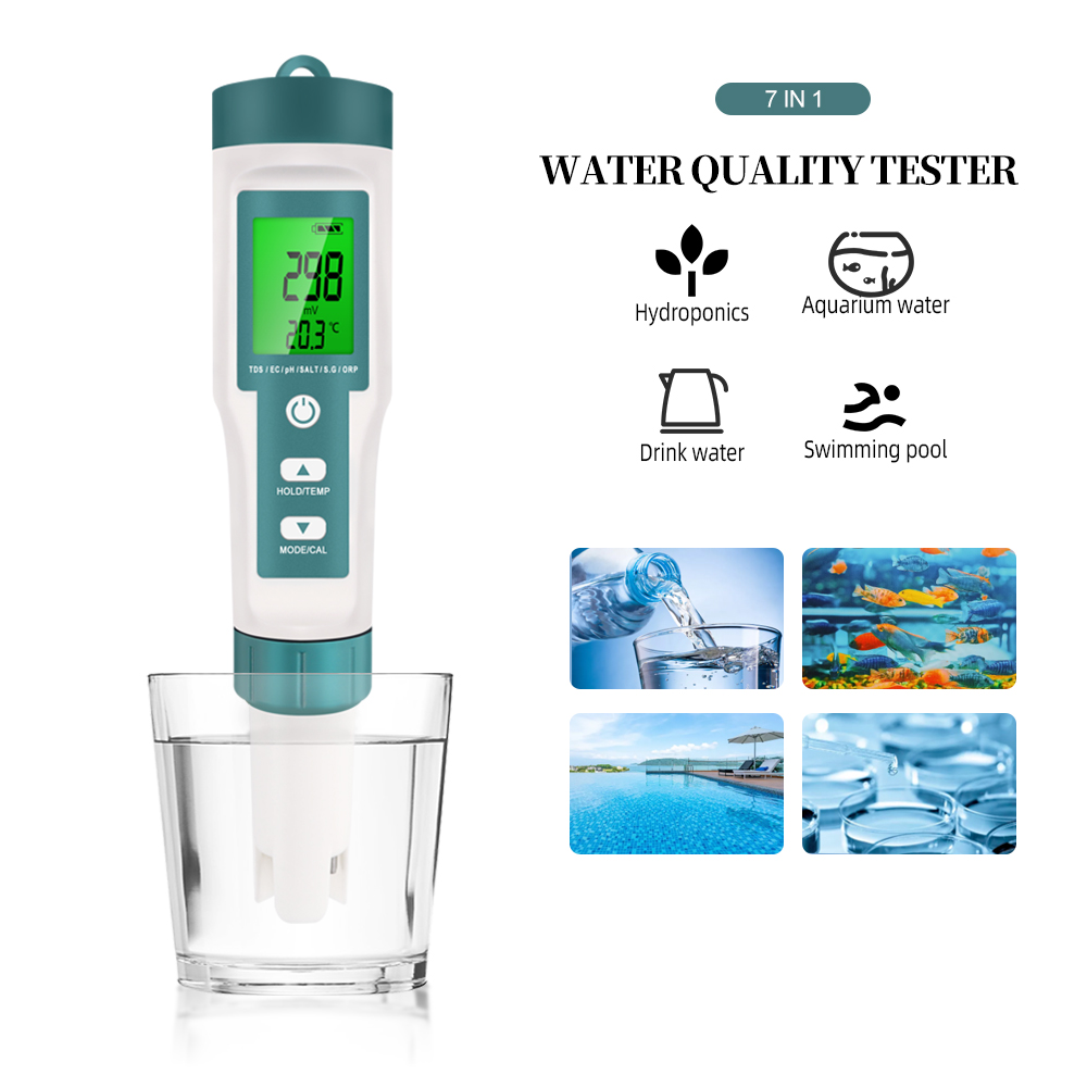 7 In 1 디지털 수질 테스터 ORP PH TDS E - Ph Meter Digital Water Tester 리뷰 및 가격